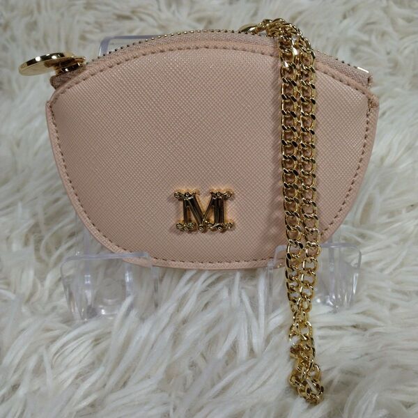 Max Mara コインケース 小銭入れ キーチェーン付き ピンク