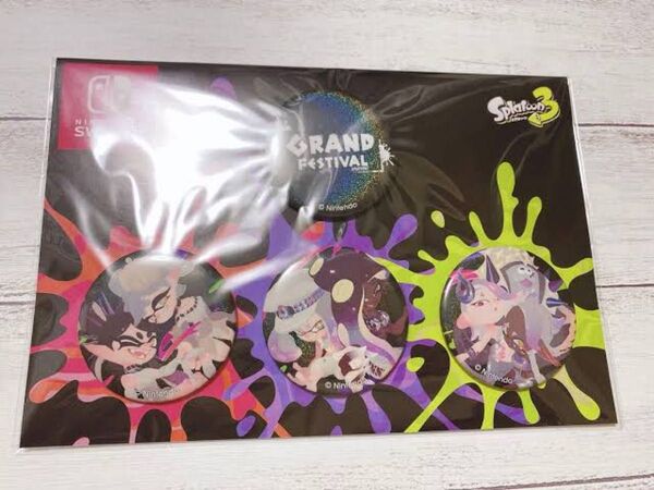 スプラトゥーン3 グランドフェスティバル 缶バッジ 4個セット 未使用