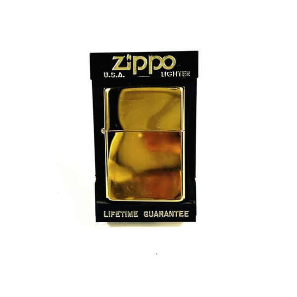 ZIPPO 1992年製 ゴールド 鏡面仕上げ ジッポー ライター 無地 ヴィンテージ 喫煙具
