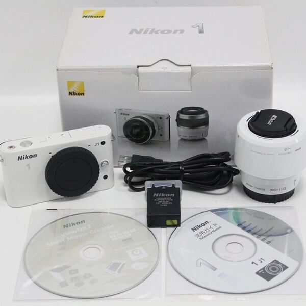 Nikon ニコン J1 ミラーレスカメラ 30-110mm 白 ミラーレス一眼カメラ ホワイト