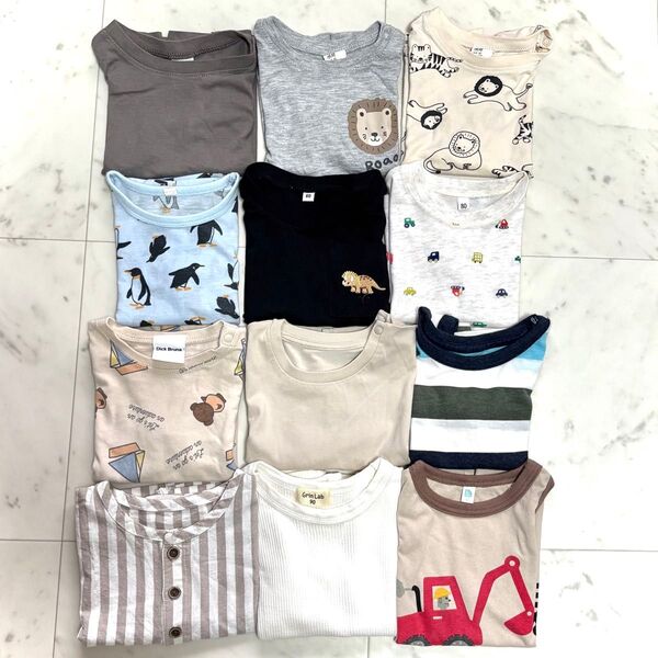 H&M 西松屋 バースデイ ベビー Tシャツ タンクトップ まとめ売り 12枚