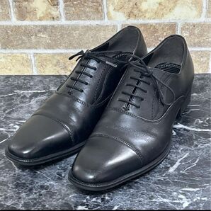 【527】★美品★ HIROKO KOSHINO ビジネスシューズ ブラック ストレートチップ 黒 革靴