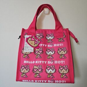 新品 タグ付き HELLOKITTY 2way 三角マチ保冷バッグ ランチバッグ 日焼けキティ 横座りキティ ハワイ HAWAII