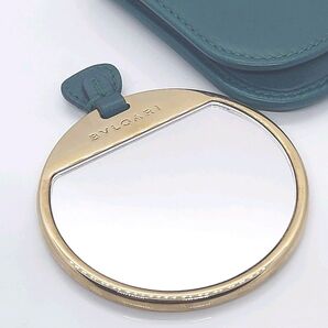 ブルガリ コンパクトミラー 携帯ミラー ケース入り グリーン BVLGARI