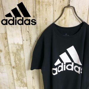 adidas アディダス パフォーマンスロゴ ビッグロゴ ビッグプリント ビッグシルエット メンズ Tシャツ 半袖Tシャツ カットソー 古着