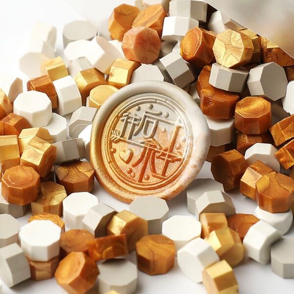 値下げ♪ラスト1点!【新品】シーリングワックス 白 ゴールド グレーMIX 500g 大容量 手紙 お得 ゴージャス 結婚式 封
