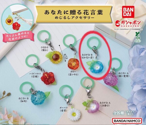 あなたに贈る花言葉 めじるしアクセサリー あさがおB (はかない恋)