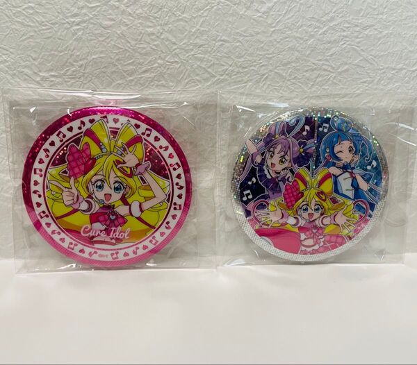 プリキュア BIGホログラム缶バッジキャンデー キミとアイドルプリキュア 1番 キュアアイドル 11番 集合