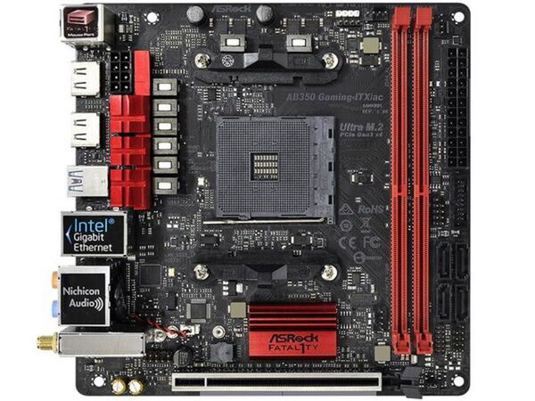asrock AB350 ITX、Ryzen7 1700、メモリ16GBセット ASRock マザーボード