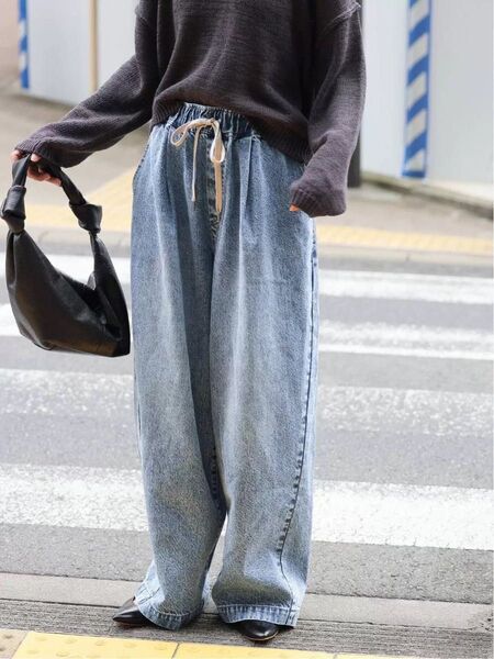 JOURNAL STANDARD イージーデニムワイドパンツ