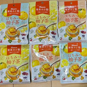 Kanro 健康のど飴 はちみつ柚子茶 6袋セット のど飴 ゆず茶