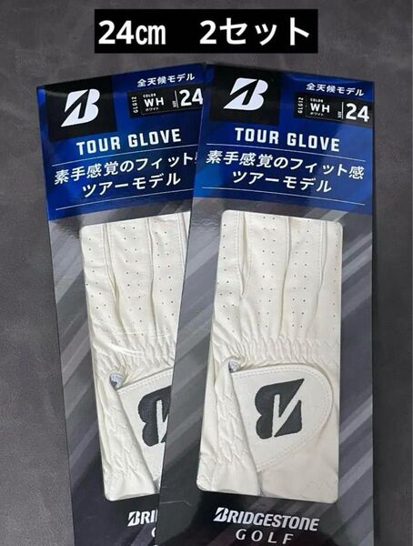 ブリヂストン ゴルフグローブ TOUR GROVE 24㎝ 2セット 左手