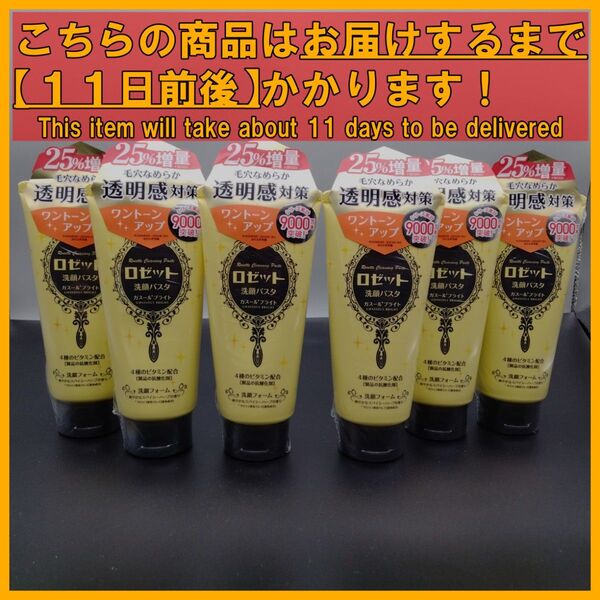 ロゼット 洗顔パスタ ガスールブライト 25%増量 150g×6本