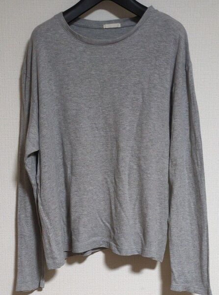 GU 長袖Tシャツ グレー トップス 長袖 Tシャツ Sサイズ