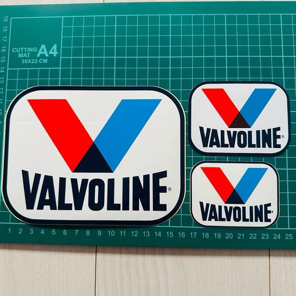 当時物 VALVOLINE バルボリン 大中小ステッカー3枚セット 長期保管品