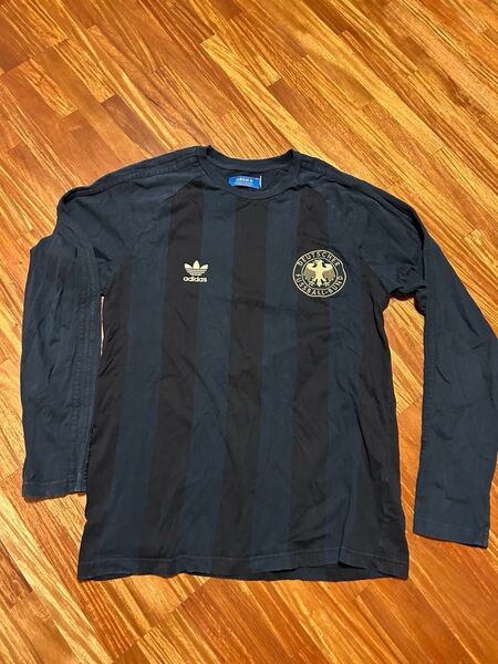 adidas ドイツ代表 サッカー ロンT ブラック 黒 Lサイズ アディダス