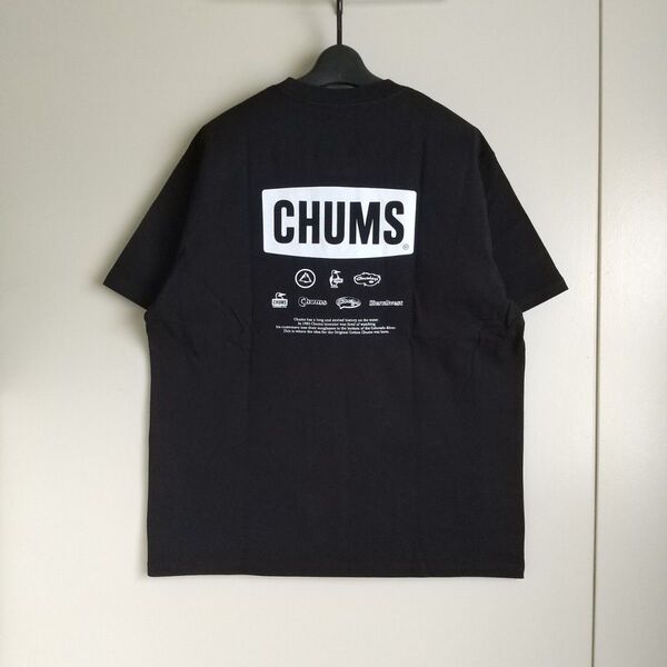 チャムス フリークスストア別注 ヒストリー バックプリント クルーネックTシャツ ブラック Mサイズ 新品