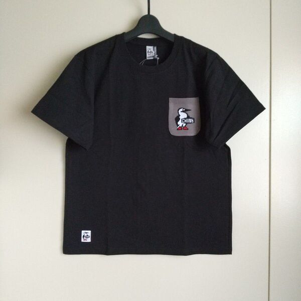 チャムス フリークスストア別注 ニットポケット クルーネックTシャツ ブラック XLサイズ 新品