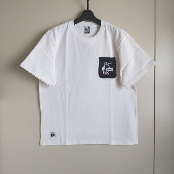 チャムス フリークスストア別注 ニットポケット クルーネックTシャツ ホワイト XLサイズ 新品