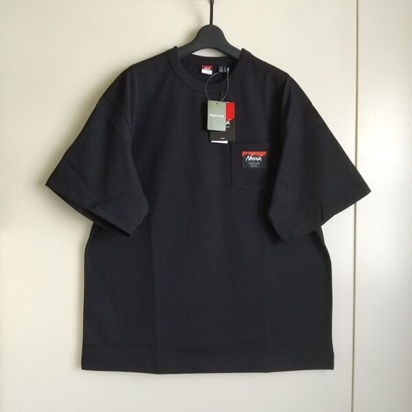 ナンガ フリークスストア別注 エコハイブリッド ルーズフィット ロゴ Tシャツ ブラック Lサイズ 新品