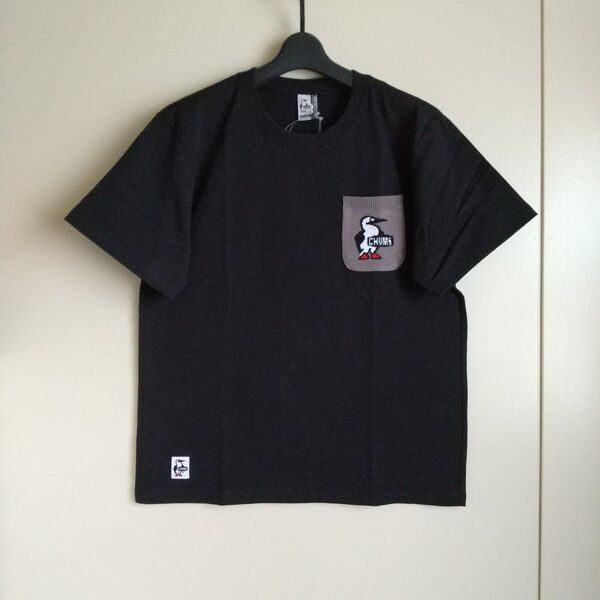 チャムス フリークスストア別注 ニットポケット クルーネックTシャツ ブラック XLサイズ 新品