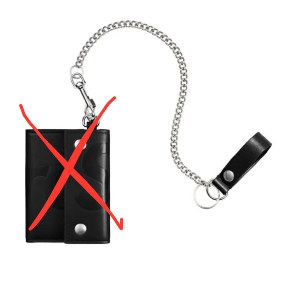 ※【チェーンのみ】Supreme Leather Chain Wallet 黒 シュプリーム