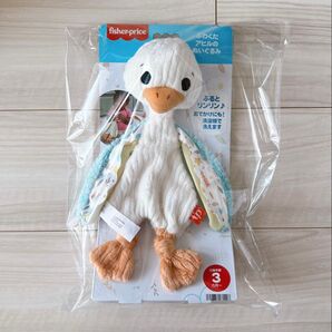 新品フィッシャープライス ふわくたアヒルのぬいぐるみ ファーストトイ