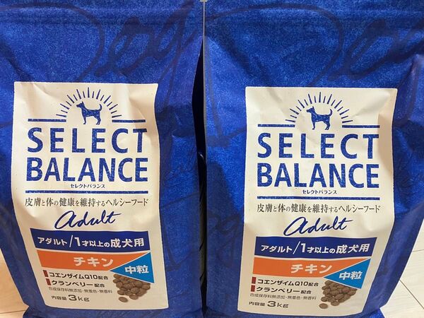 セレクトバランス アダルト チキン 中粒 3kg×2