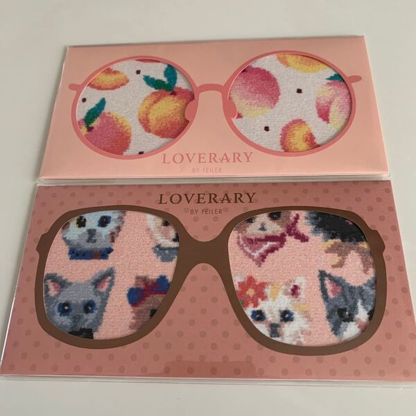 ★新品★フェイラー ラブラリー プリティーキャッツ&ピーチドット クリーニングクロス