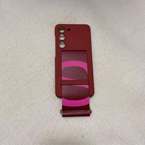 Galaxy S23 ケース リストバンド 可愛い 女性向け 片手で持ちやすい 純正 PC+PUレザー サブ画面保護 スタンド