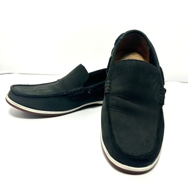 クラークスClarks ローファー デッキシューズ ブラック レザー 27cm