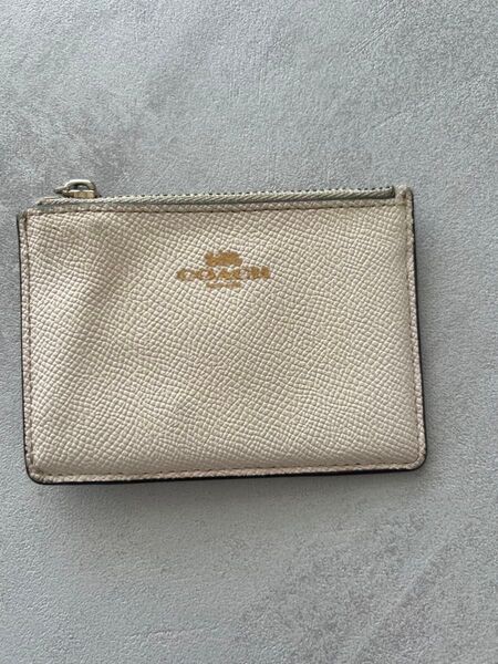 COACH ホワイト カードケース コインケース レディース コーチ 小銭入れ キーパスケース ポーチ