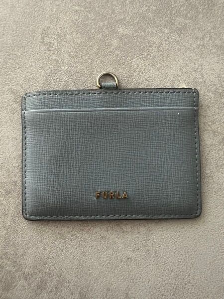 FURLA グレー パスケース・定期入れ カードケース レザー フルラ