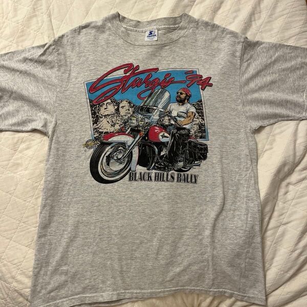 90s STARTER Tシャツ USA製 ライトグレー Lサイズ