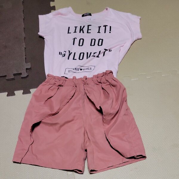 byLOVEITのTシャツ150 ショートパンツ140 2点セット