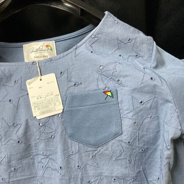 Arnold Palmer カットソー 刺繍 星 傘 160 ブルー 未使用