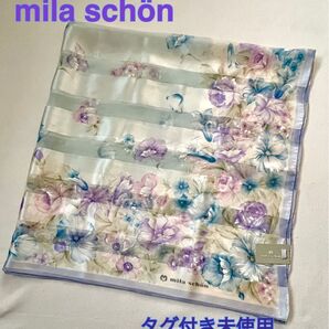 タグ付き未使用mila schn シルク オーガンジー スカーフ 花模様