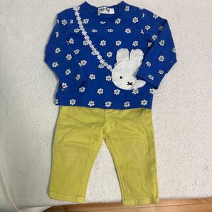 ミッフィ しまむら FITH 長袖 Tシャツ トップス パンツ ズボン 90
