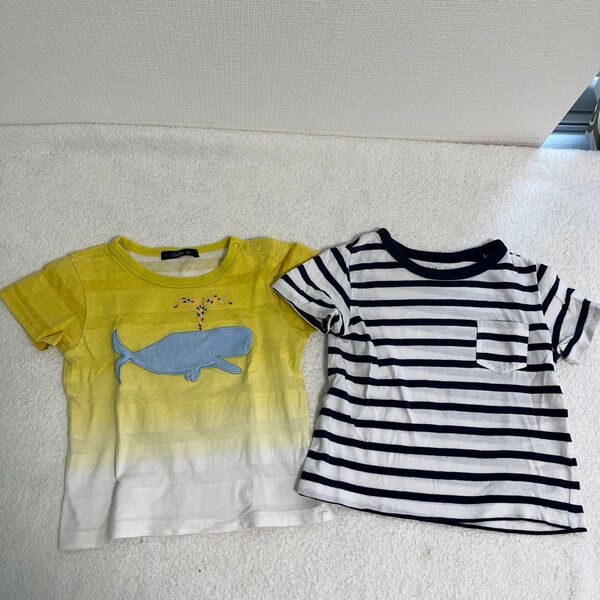 キッズ 男の子 90 ボーダー H&M 半袖Tシャツ
