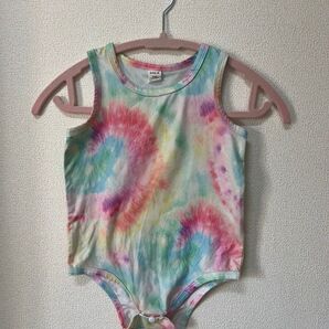 ロンパース 12-18M SHEIN タイダイ柄 染めデザイン 夏 子供服 80