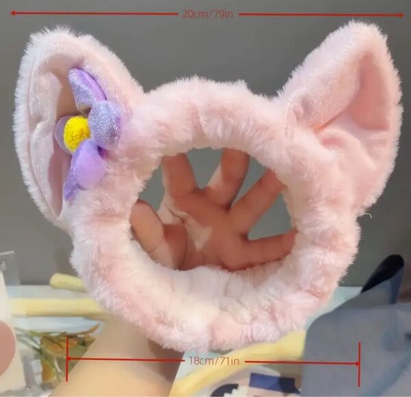 猫耳ヘアバンド ピンク ふわふわ レディース