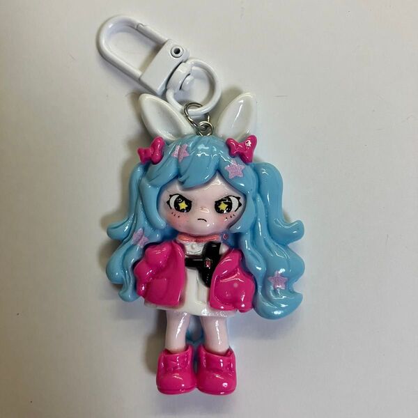 DORAうさみみ女の子キーホルダー ハンドメイド レジン