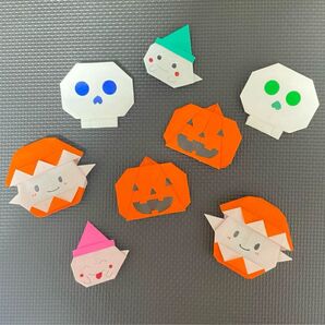 折り紙 10月 ハロウィンの壁面飾り ハンドメイド