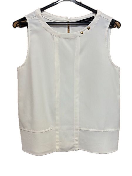 ZARA BASIC ノースリーブトップス ホワイト
