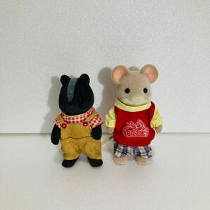 シルバニアファミリー スカンク お父さん ネズミ ピザ Skunk Pizza