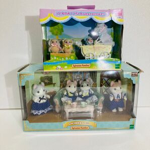 シルバニアファミリー アヒルのみつごちゃんなかよしおさんぽセット カールミミネコファミリー