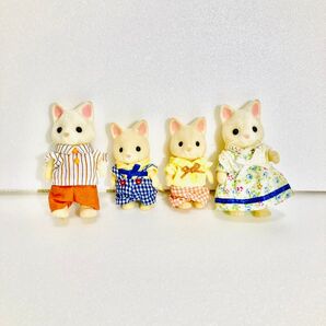 シルバニアファミリー シルクネコファミリー 男の子 女の子 お父さん お母さん Silk cat Family