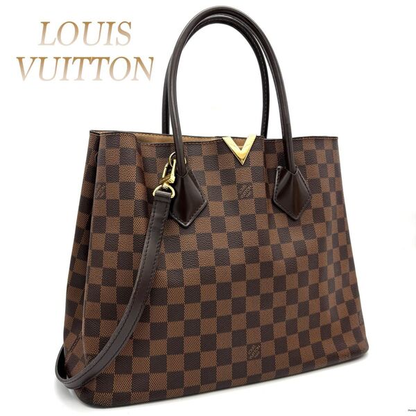 ルイヴィトン Louis Vuitton ダミエ ケンジントントートバッグ ショルダーバッグ 2way ダミエエベヌ