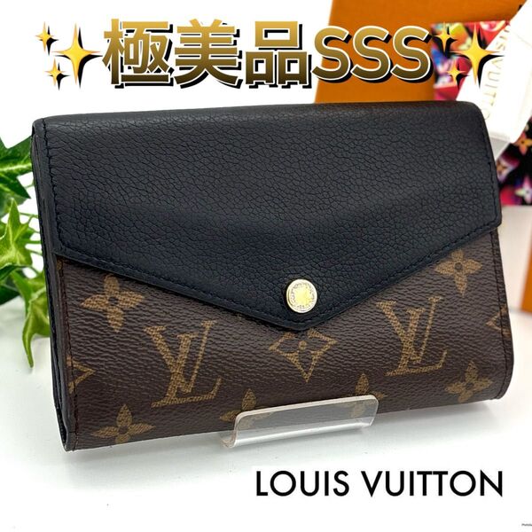 ルイヴィトン ポルトフォイユ パラス コンパクト モノグラム 黒 ノワール 二つ折り財布 LOUIS VUITTON