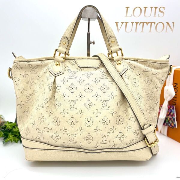 ルイヴィトン Louis Vuitton ハンドバッグ マヒナ ステラPM ショルダーバッグ 2way ホワイト レディース